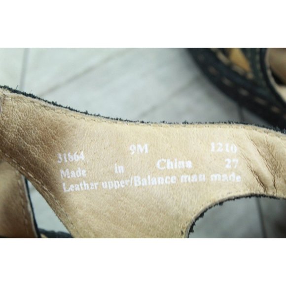 Clarks Lexi Marigold Black Leather Open Toe Ankle Strappy Sandals Size 9 M - Picture 8 of 9